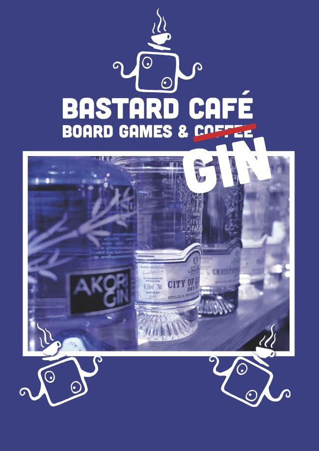 Ginmenukort og fotos til Bastard Café Mikkel Bækgaard